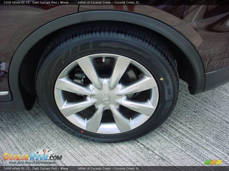 2008 Infiniti EX 35 Dark Currant Red / Wheat Photo #23