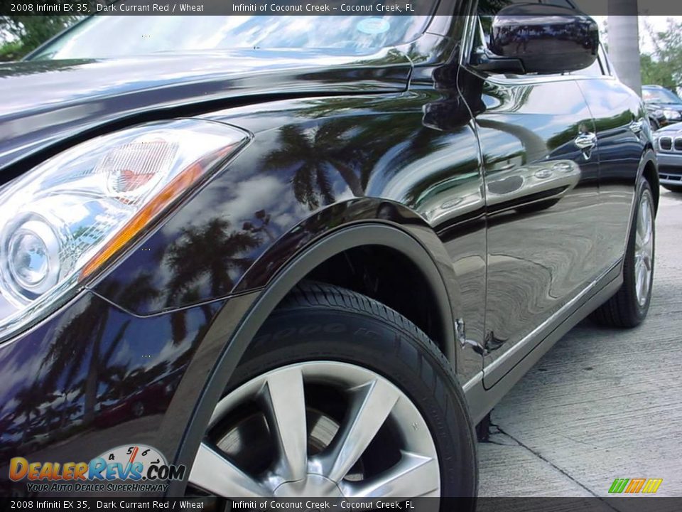 2008 Infiniti EX 35 Dark Currant Red / Wheat Photo #25