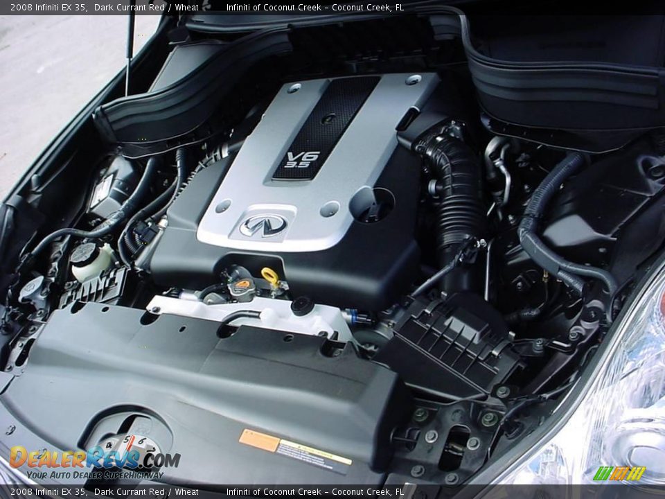 2008 Infiniti EX 35 Dark Currant Red / Wheat Photo #26