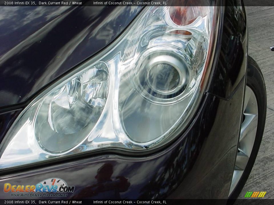 2008 Infiniti EX 35 Dark Currant Red / Wheat Photo #27