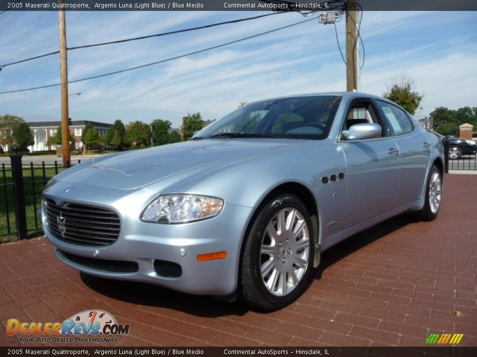2005 Maserati Quattroporte Argento Luna (Light Blue) / Blue Medio Photo #5