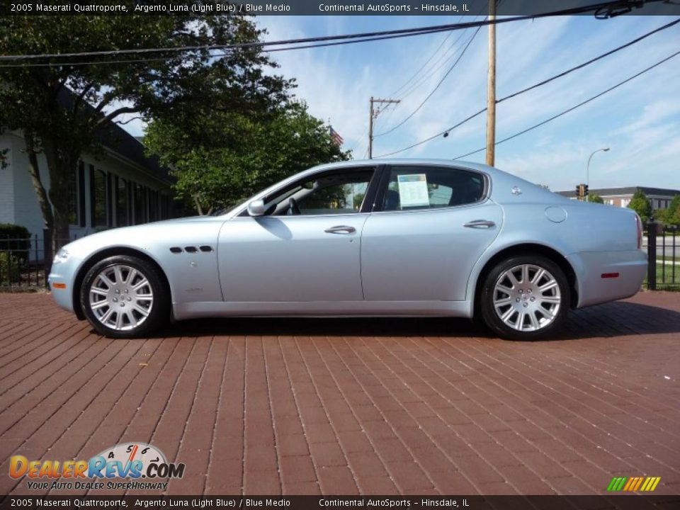 2005 Maserati Quattroporte Argento Luna (Light Blue) / Blue Medio Photo #6
