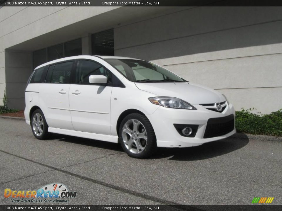 2008 Mazda MAZDA5 Sport Crystal White / Sand Photo #1