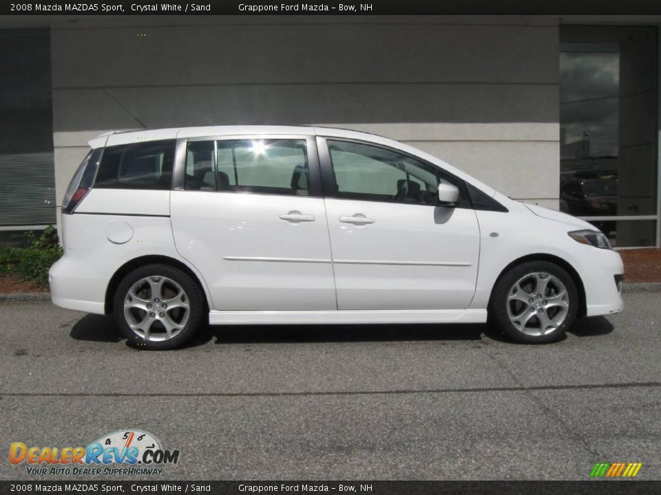 2008 Mazda MAZDA5 Sport Crystal White / Sand Photo #2