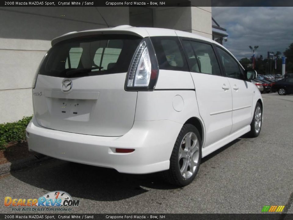 2008 Mazda MAZDA5 Sport Crystal White / Sand Photo #3