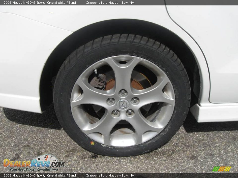 2008 Mazda MAZDA5 Sport Crystal White / Sand Photo #4