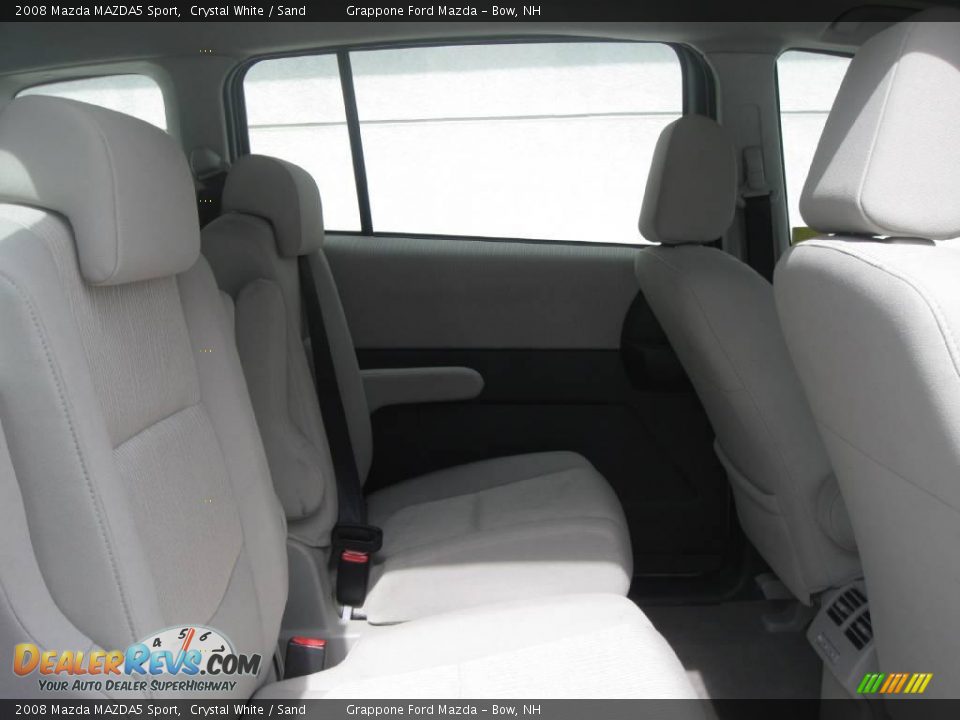 2008 Mazda MAZDA5 Sport Crystal White / Sand Photo #6