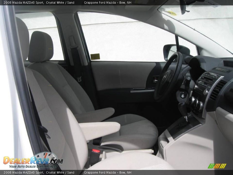 2008 Mazda MAZDA5 Sport Crystal White / Sand Photo #7