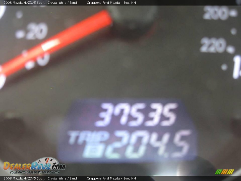 2008 Mazda MAZDA5 Sport Crystal White / Sand Photo #9