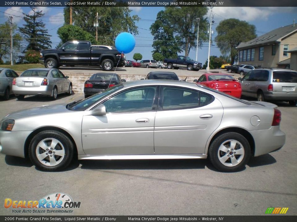 2006 Pontiac Grand Prix Sedan Liquid Silver Metallic / Ebony Photo #7