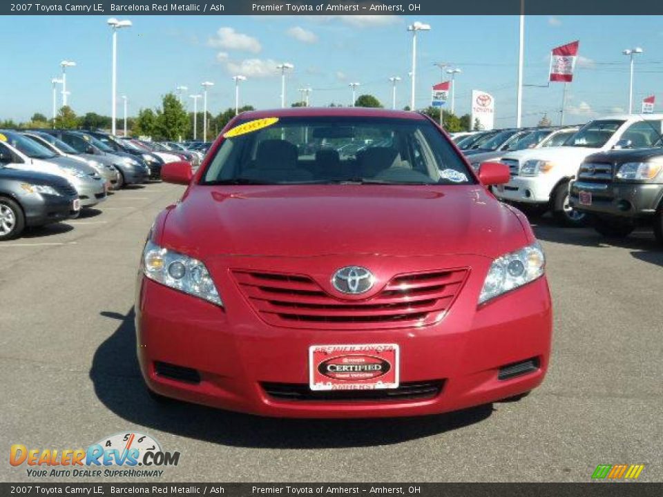 2007 Toyota Camry LE Barcelona Red Metallic / Ash Photo #8