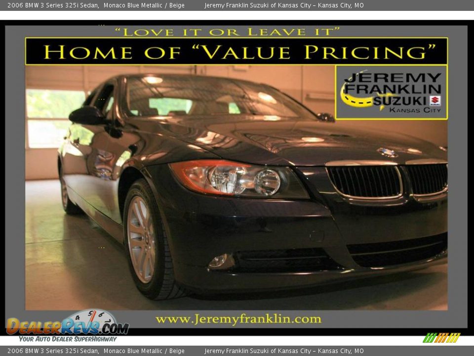 2006 BMW 3 Series 325i Sedan Monaco Blue Metallic / Beige Photo #1