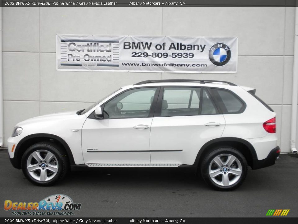 2009 BMW X5 xDrive30i Alpine White / Grey Nevada Leather Photo #1