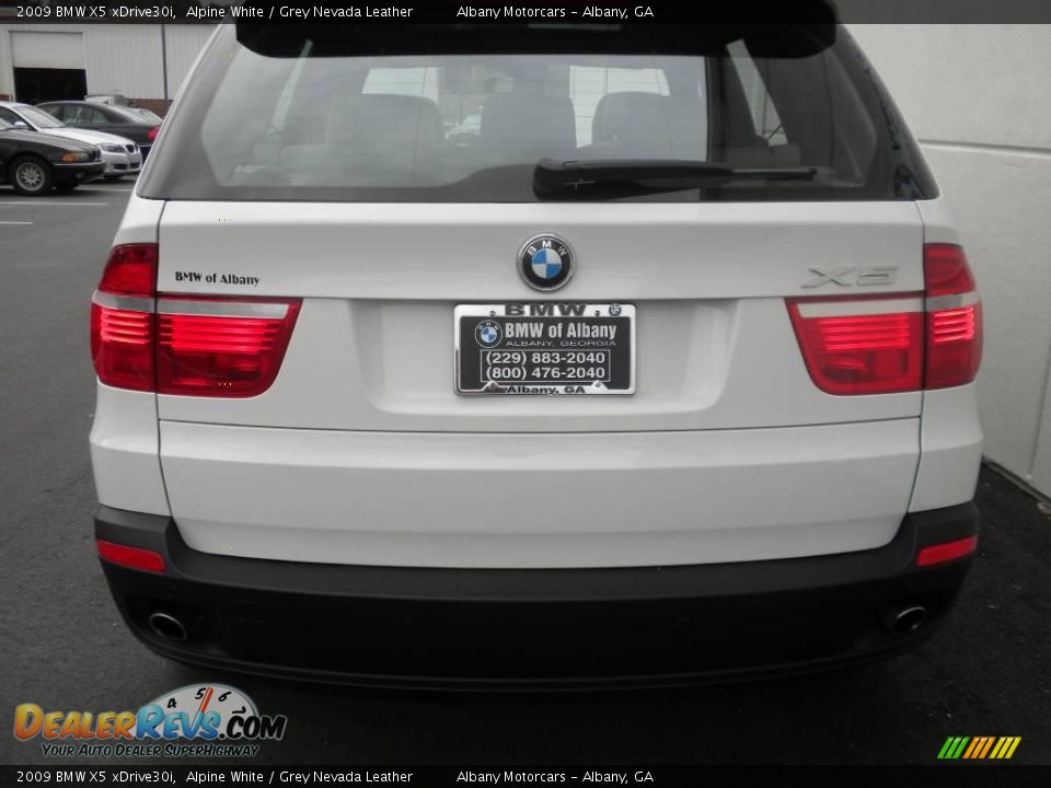 2009 BMW X5 xDrive30i Alpine White / Grey Nevada Leather Photo #4