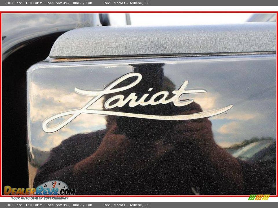 2004 Ford F150 Lariat SuperCrew 4x4 Black / Tan Photo #12