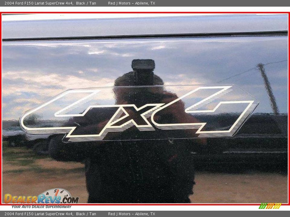 2004 Ford F150 Lariat SuperCrew 4x4 Black / Tan Photo #13