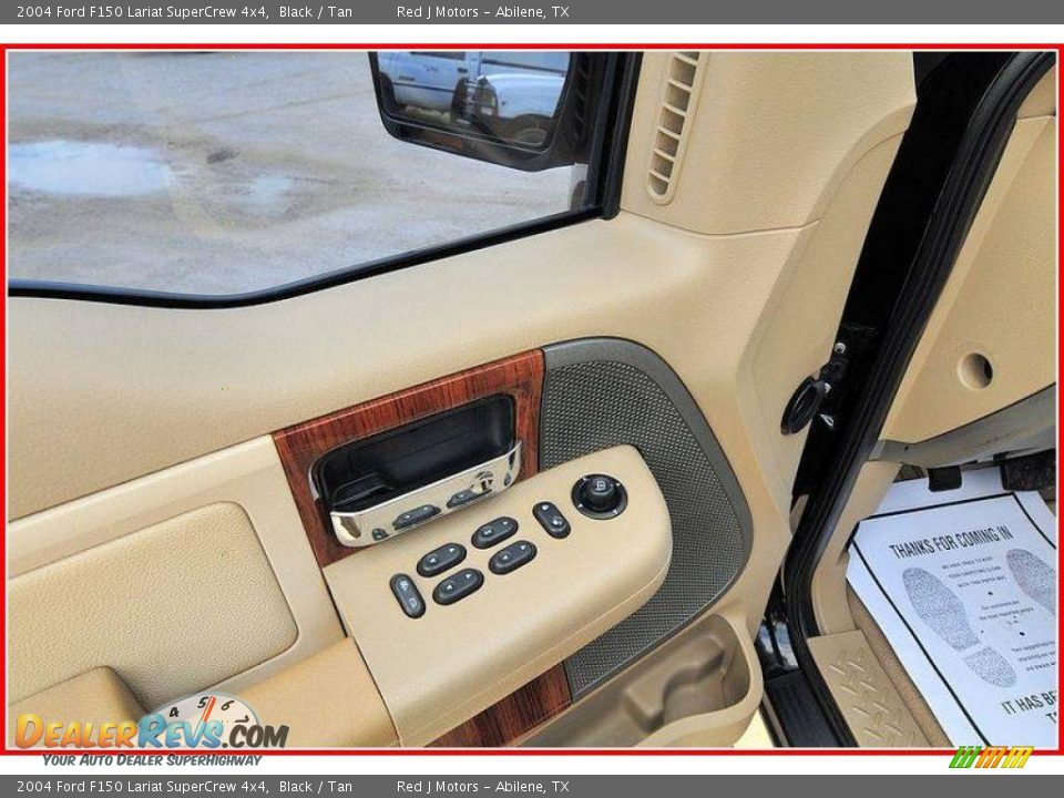 2004 Ford F150 Lariat SuperCrew 4x4 Black / Tan Photo #17