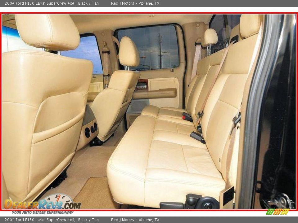 2004 Ford F150 Lariat SuperCrew 4x4 Black / Tan Photo #19