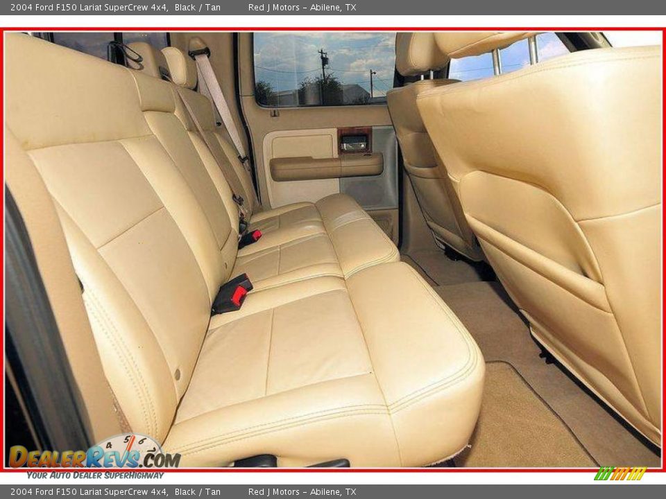 2004 Ford F150 Lariat SuperCrew 4x4 Black / Tan Photo #21