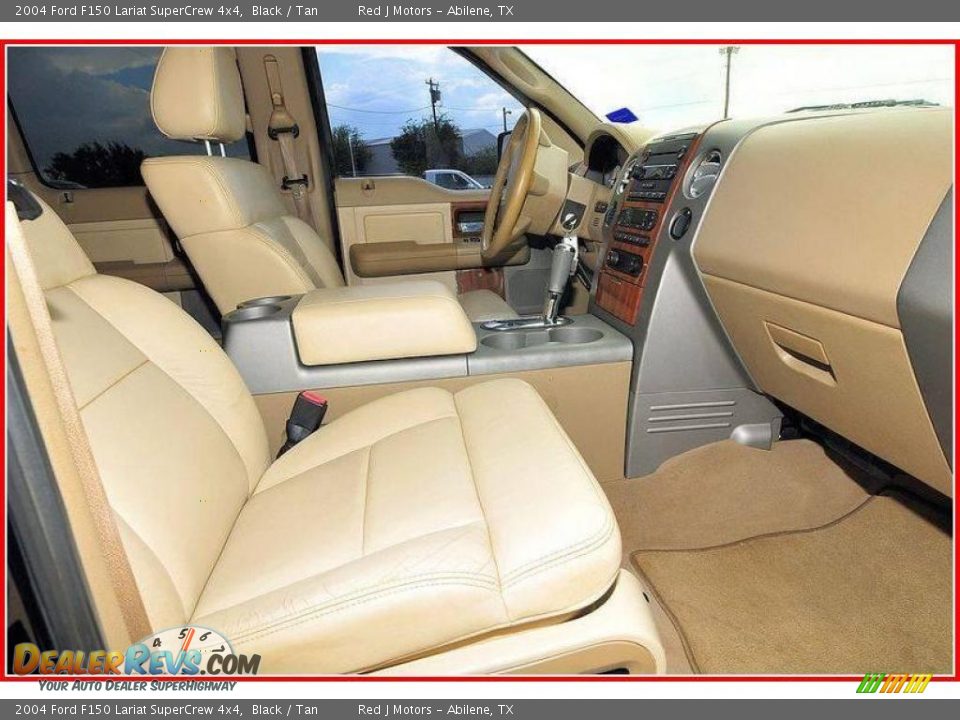 2004 Ford F150 Lariat SuperCrew 4x4 Black / Tan Photo #22