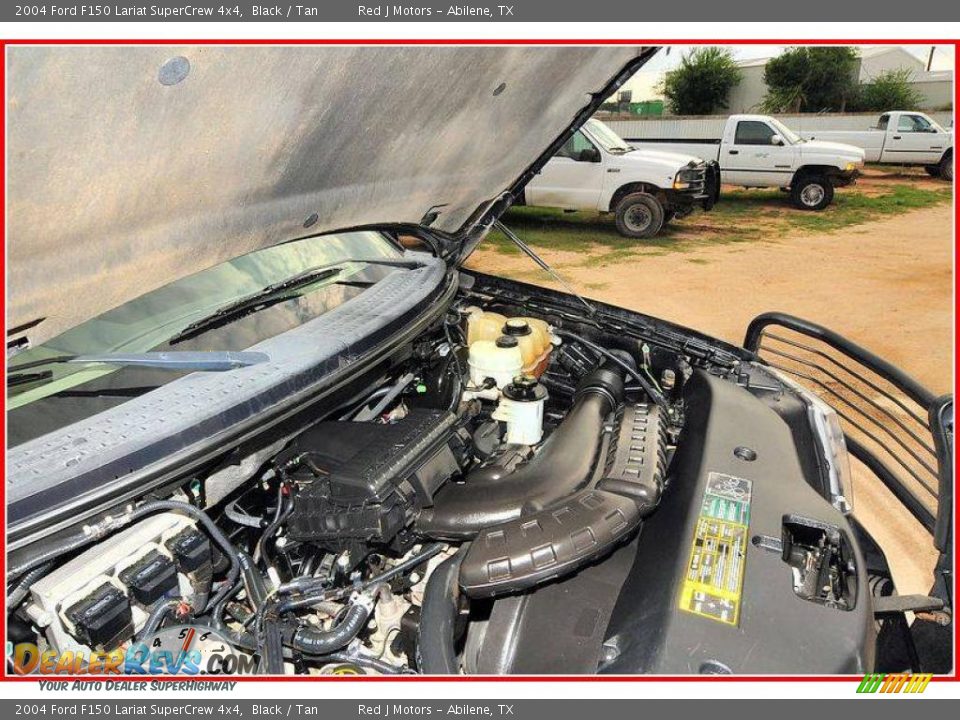 2004 Ford F150 Lariat SuperCrew 4x4 Black / Tan Photo #25
