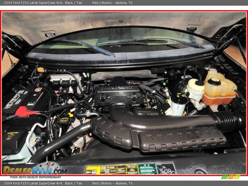 2004 Ford F150 Lariat SuperCrew 4x4 Black / Tan Photo #26