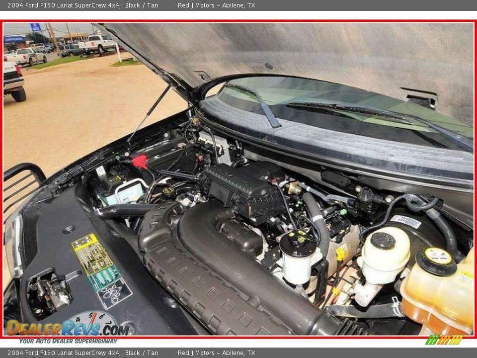 2004 Ford F150 Lariat SuperCrew 4x4 Black / Tan Photo #27