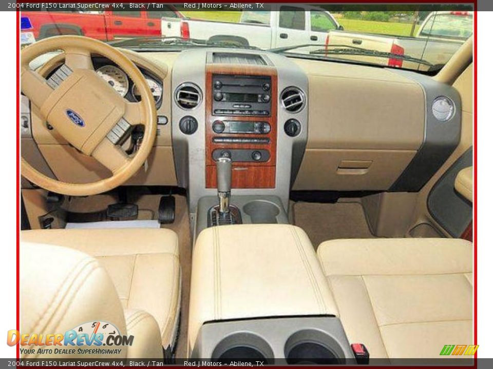 2004 Ford F150 Lariat SuperCrew 4x4 Black / Tan Photo #29