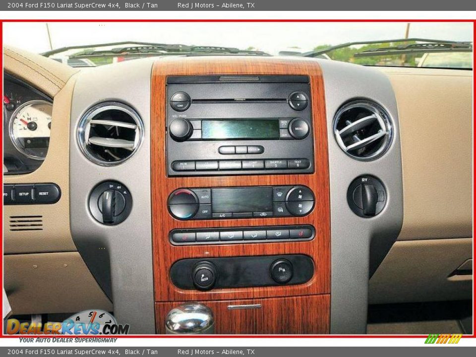 2004 Ford F150 Lariat SuperCrew 4x4 Black / Tan Photo #33