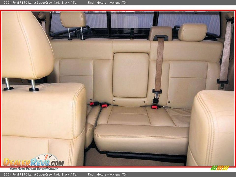 2004 Ford F150 Lariat SuperCrew 4x4 Black / Tan Photo #35