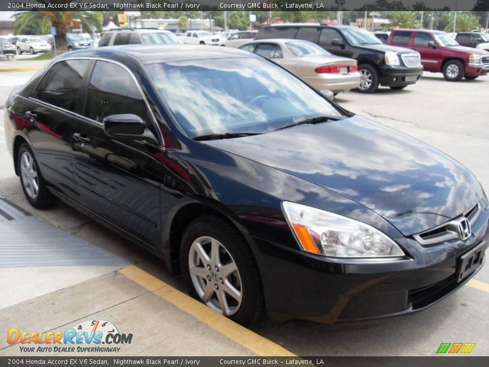 2004 Honda Accord EX V6 Sedan Nighthawk Black Pearl / Ivory Photo #7