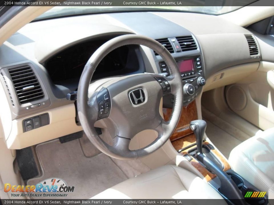 2004 Honda Accord EX V6 Sedan Nighthawk Black Pearl / Ivory Photo #13