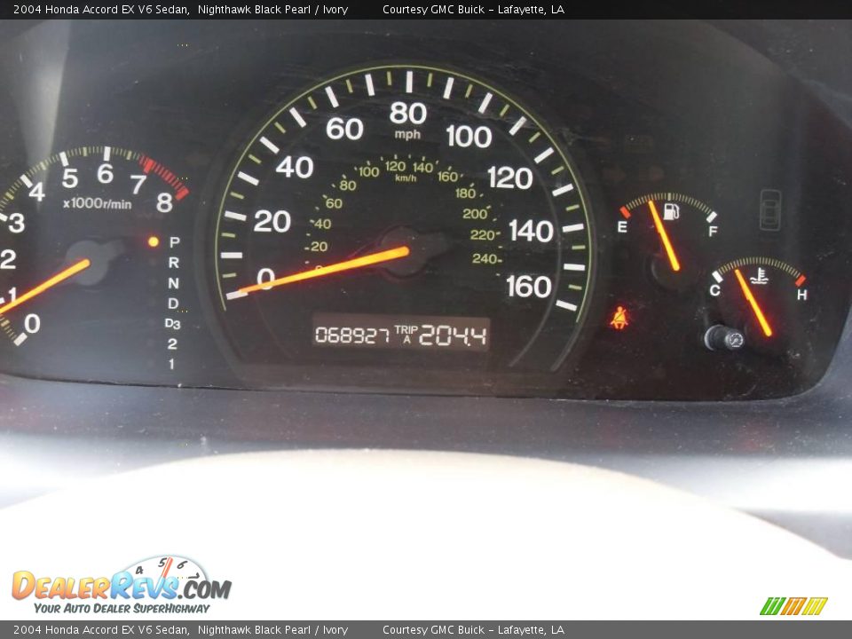 2004 Honda Accord EX V6 Sedan Nighthawk Black Pearl / Ivory Photo #16