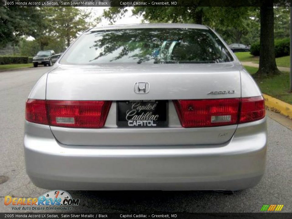 2005 Honda Accord LX Sedan Satin Silver Metallic / Black Photo #3