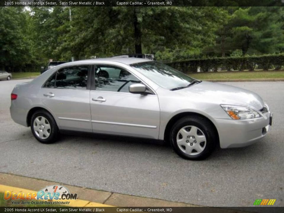2005 Honda Accord LX Sedan Satin Silver Metallic / Black Photo #5