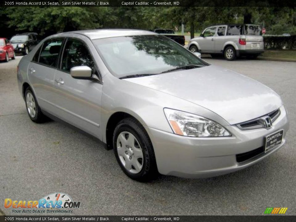 2005 Honda Accord LX Sedan Satin Silver Metallic / Black Photo #6