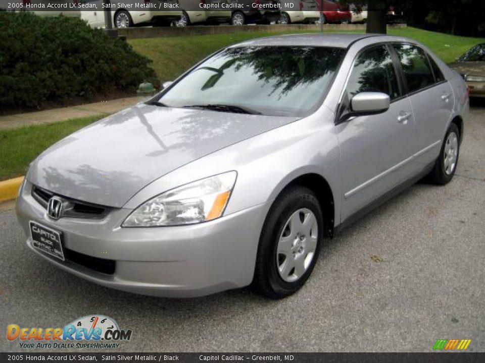 2005 Honda Accord LX Sedan Satin Silver Metallic / Black Photo #7