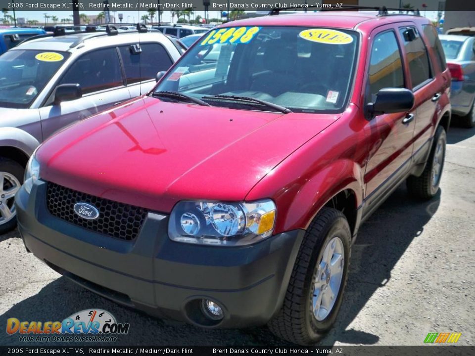 2006 Ford Escape XLT V6 Redfire Metallic / Medium/Dark Flint Photo #2