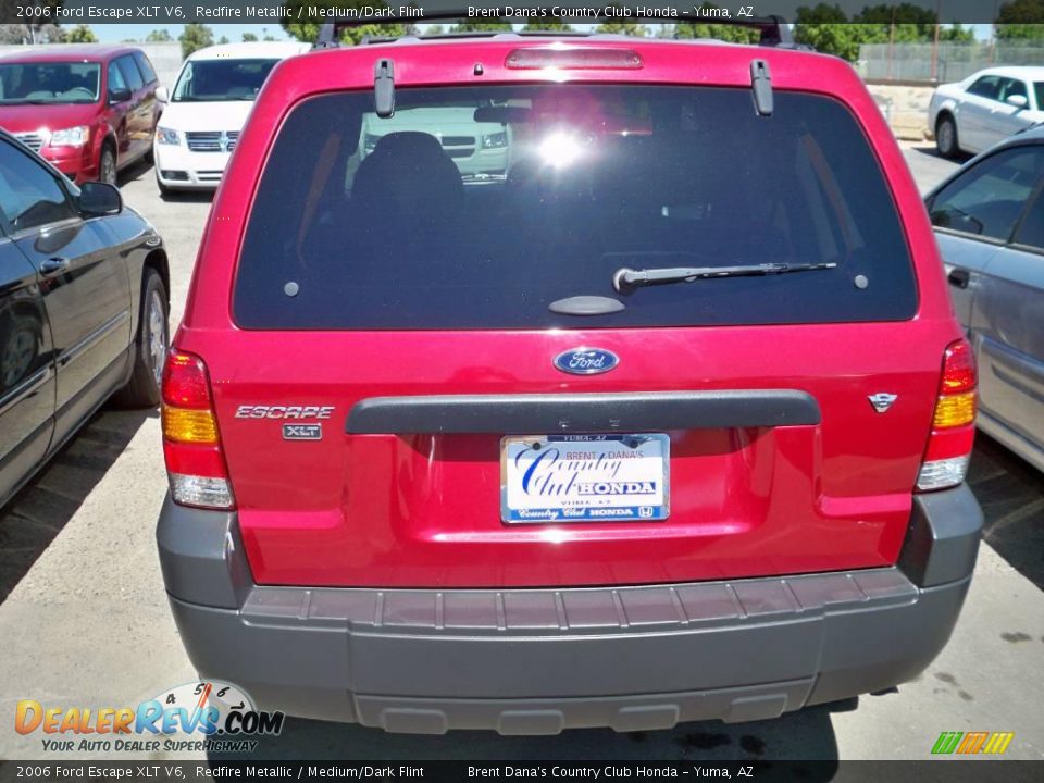 2006 Ford Escape XLT V6 Redfire Metallic / Medium/Dark Flint Photo #4
