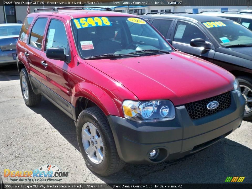2006 Ford Escape XLT V6 Redfire Metallic / Medium/Dark Flint Photo #6
