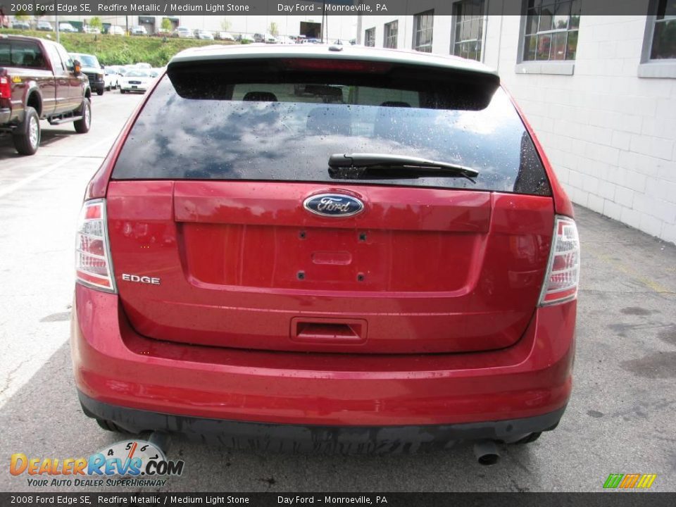 2008 Ford Edge SE Redfire Metallic / Medium Light Stone Photo #6