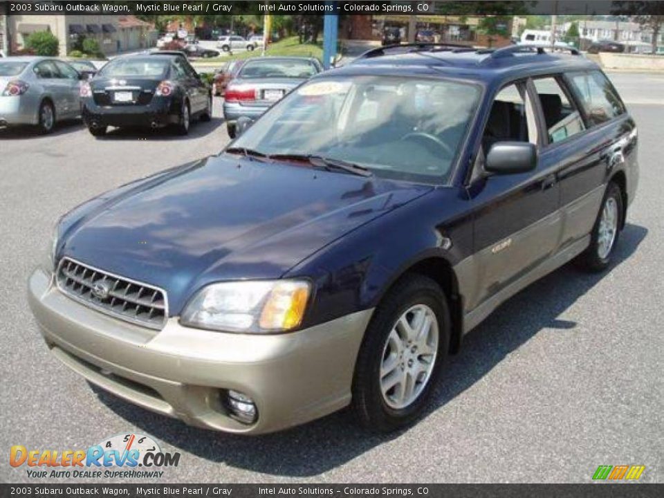 2003 Subaru Outback Wagon Mystic Blue Pearl / Gray Photo #1