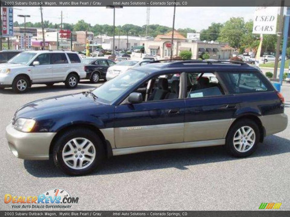 2003 Subaru Outback Wagon Mystic Blue Pearl / Gray Photo #2