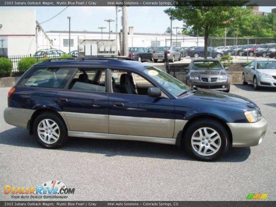 2003 Subaru Outback Wagon Mystic Blue Pearl / Gray Photo #4