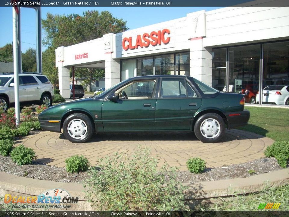 1995 Saturn S Series SL1 Sedan Green Metallic / Tan Photo #1