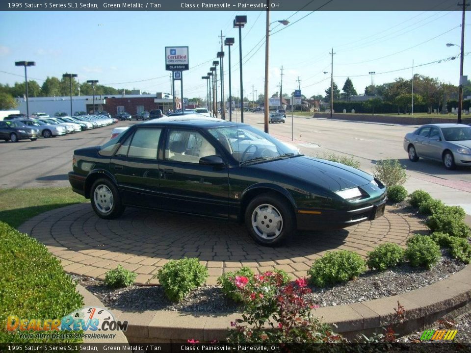 1995 Saturn S Series SL1 Sedan Green Metallic / Tan Photo #4