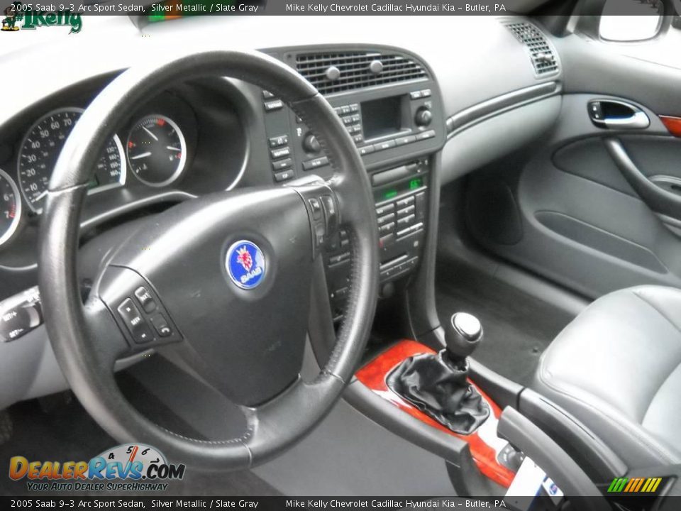 2005 Saab 9-3 Arc Sport Sedan Silver Metallic / Slate Gray Photo #8