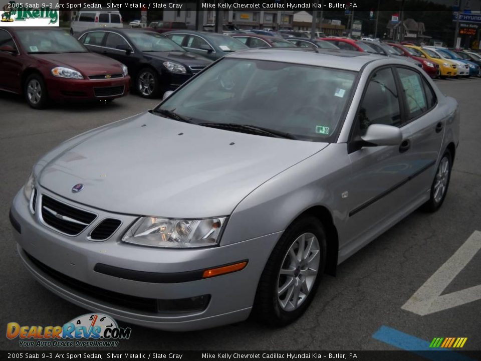 2005 Saab 9-3 Arc Sport Sedan Silver Metallic / Slate Gray Photo #15