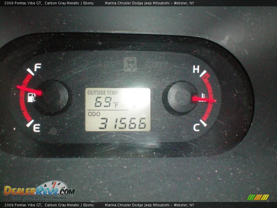 2009 Pontiac Vibe GT Carbon Gray Metallic / Ebony Photo #26