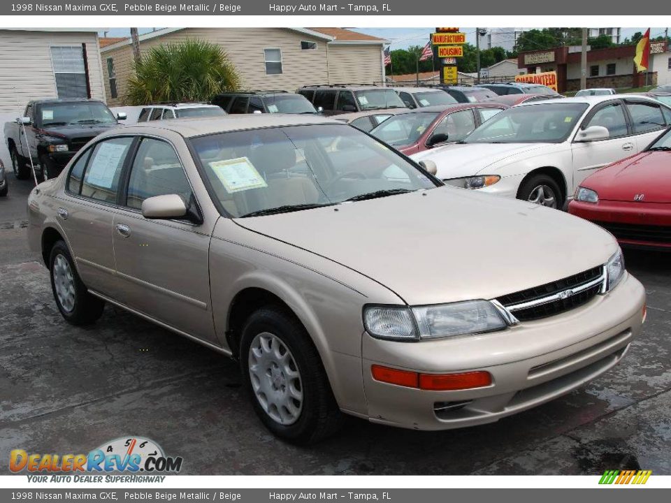 1998 Nissan Maxima GXE Pebble Beige Metallic / Beige Photo #1